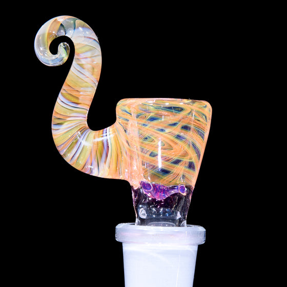 Fumed 4-hole Horned Slide - 14mm