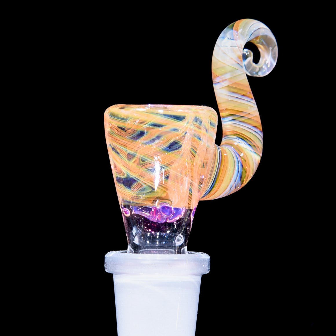 Fumed 4-hole Horned Slide - 14mm