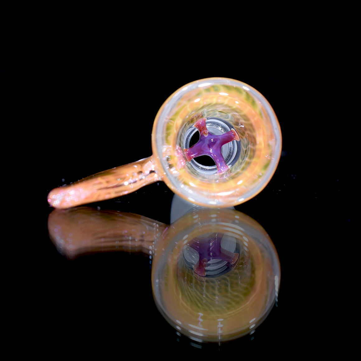 Fumed 4-hole Horned Slide - 14mm