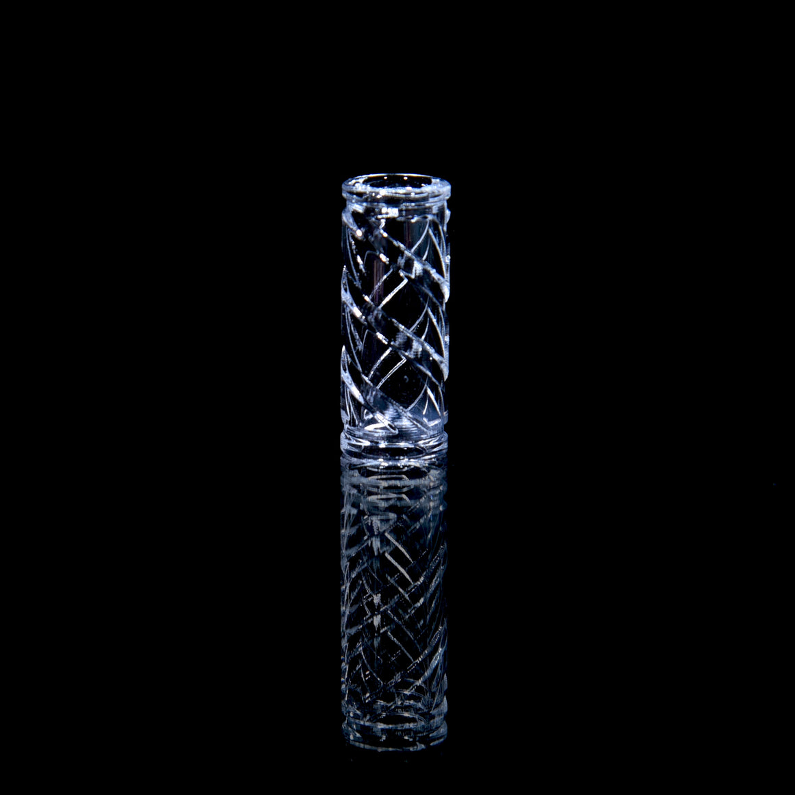 Spiral Tech Carved Quartz Slurper Bead