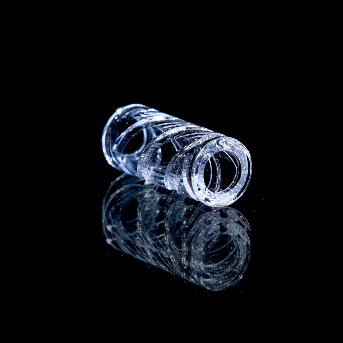 Spiral Tech Carved Quartz Slurper Bead