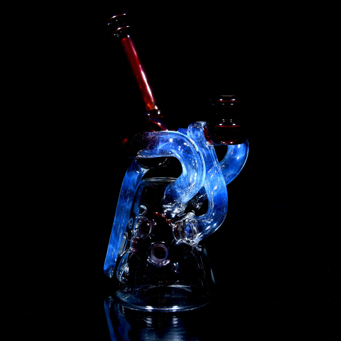 Fab Terp Guzzler Recycler - Dense Phoenix over Bronze/Ghost - 10mm Female