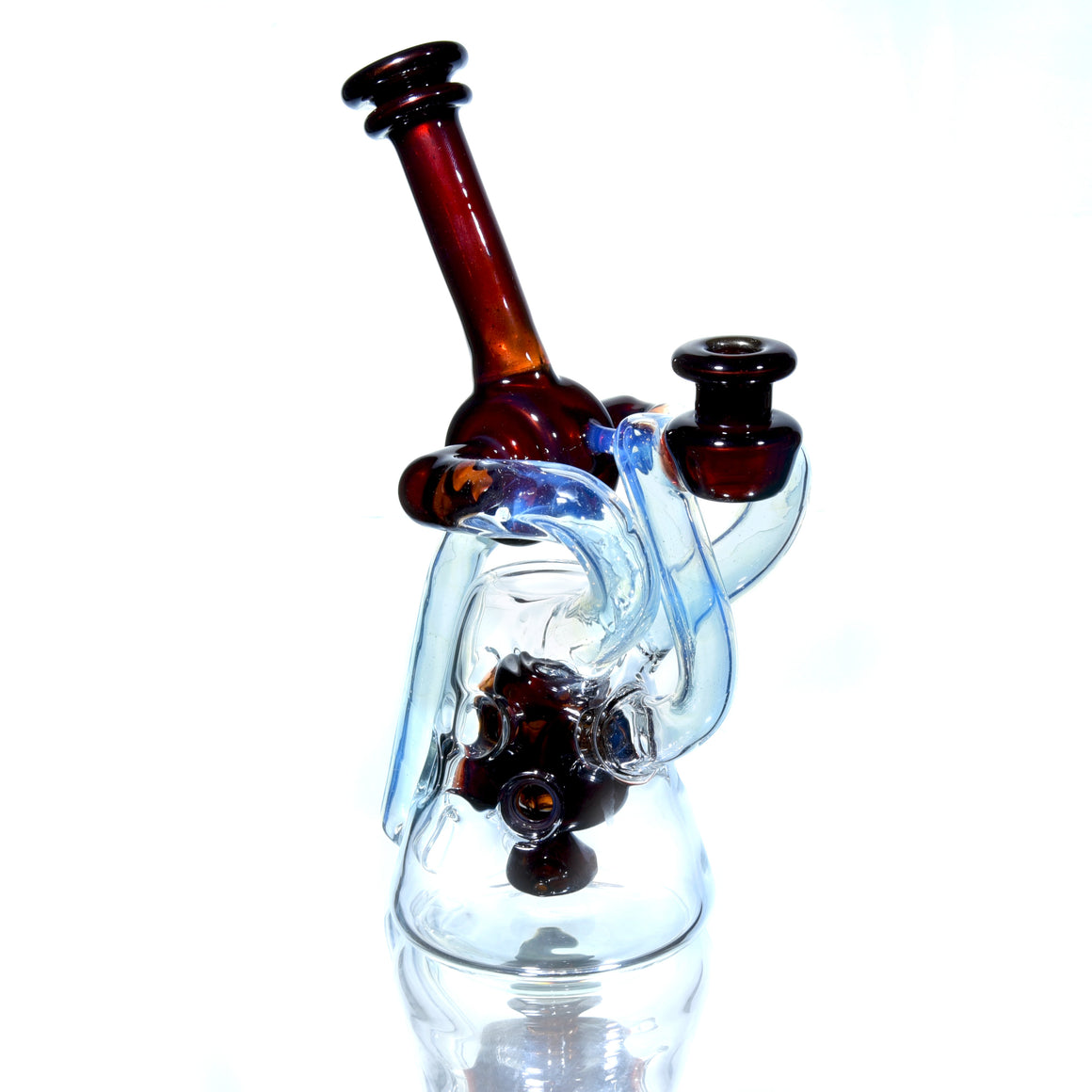 Fab Terp Guzzler Recycler - Dense Phoenix over Bronze/Ghost - 10mm Female