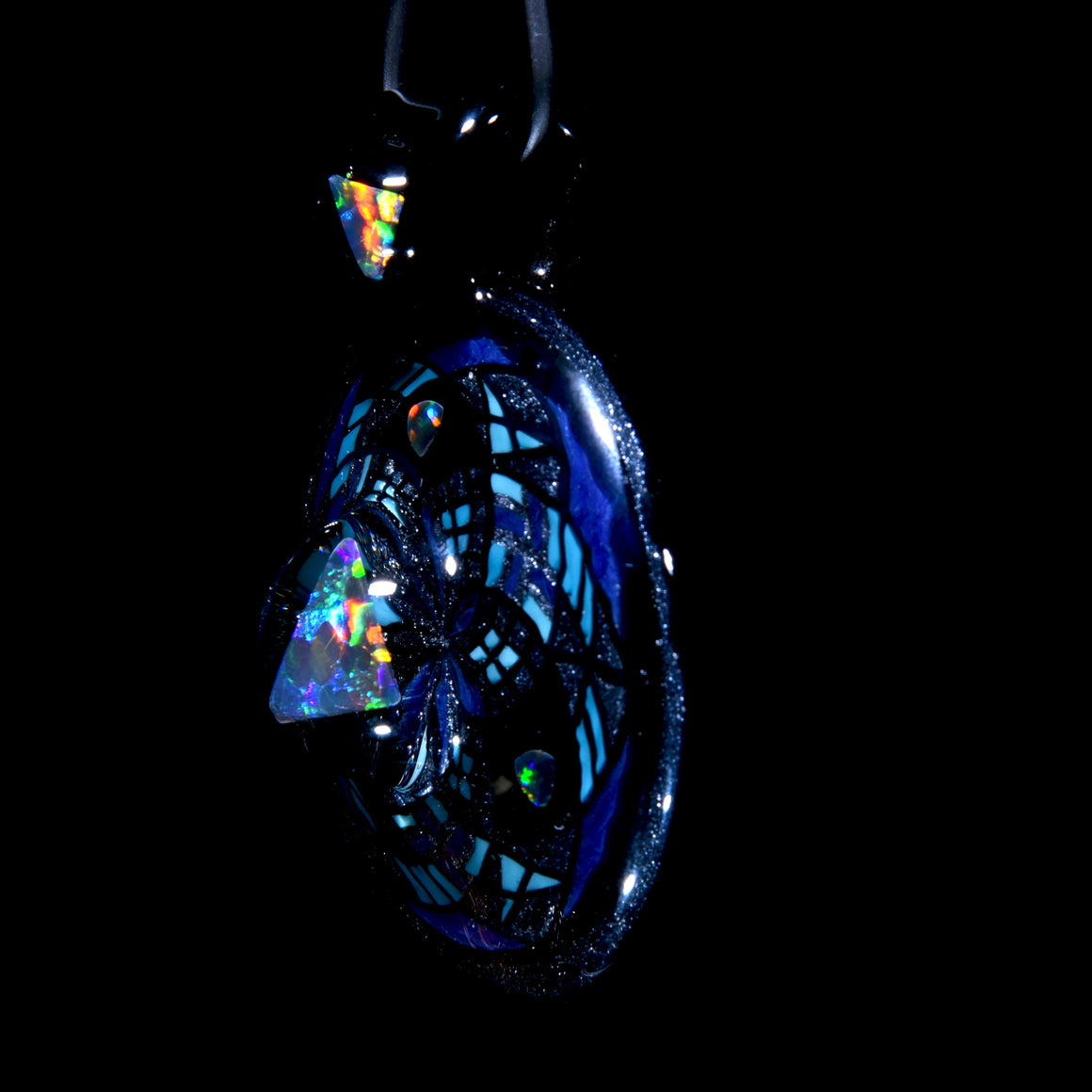 5-opal Steel Wool/Dark Blue Fillacello Pendant