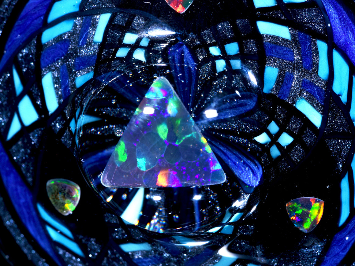5-opal Steel Wool/Dark Blue Fillacello Pendant