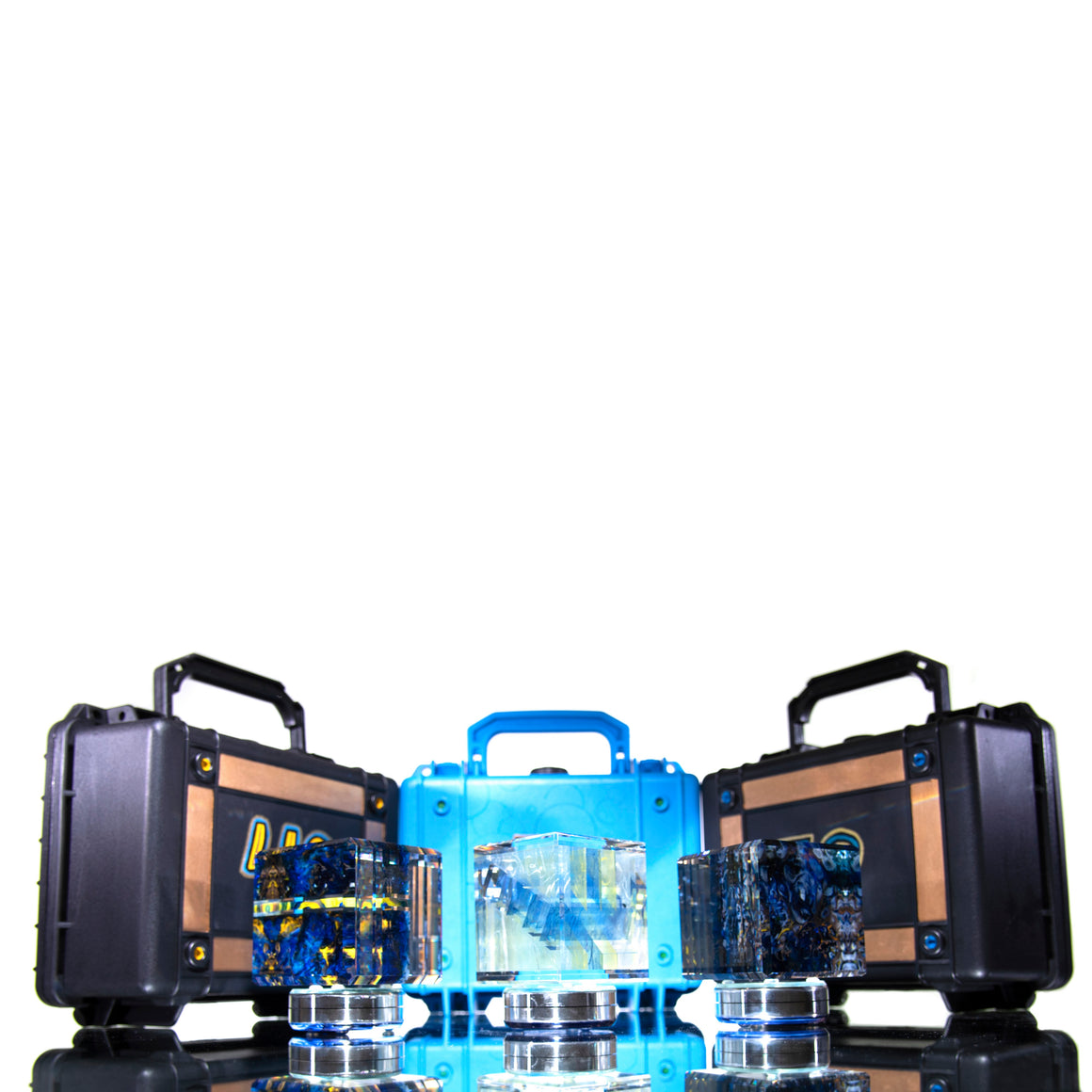 Japanese Paper/Dichroic Cube w/ Rotating Stand & Pelican Case