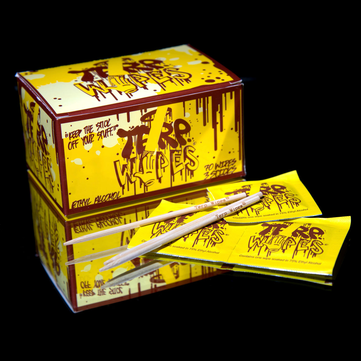 Terp Wipes - Ethyl Alcohol Cotton Wipes w/ Picks - 70 pack