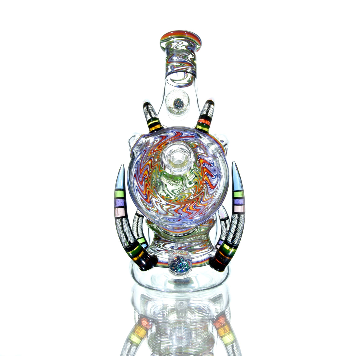 Collab - UV Reactive Opal'd-out Rewig Helitorium Dual-Recycler - 10mm Female