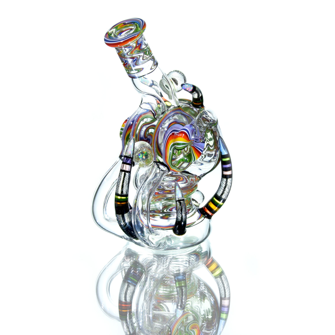 Collab - UV Reactive Opal'd-out Rewig Helitorium Dual-Recycler - 10mm Female