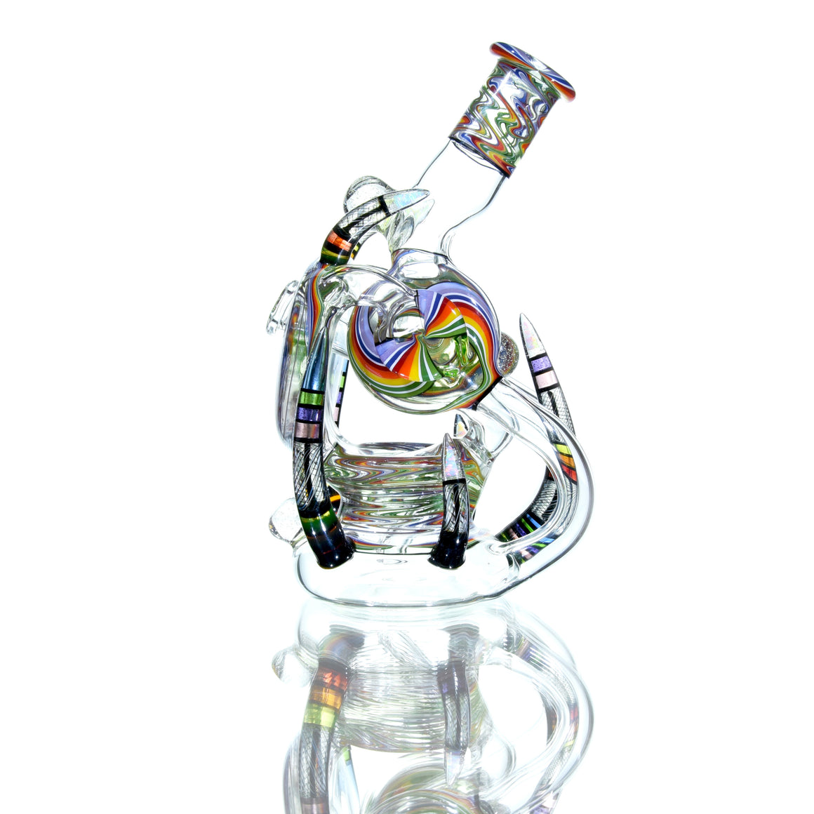 Collab - UV Reactive Opal'd-out Rewig Helitorium Dual-Recycler - 10mm Female