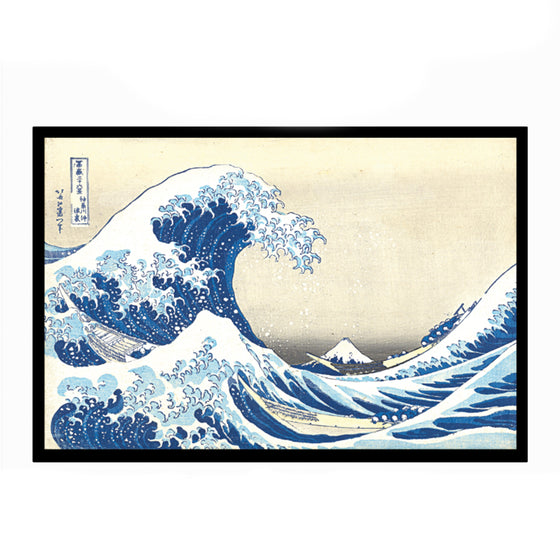 "The Great Wave off Kanagawa" by Katsushika Hokusai - 10.1" x 14.9" Timeless Mood Mat