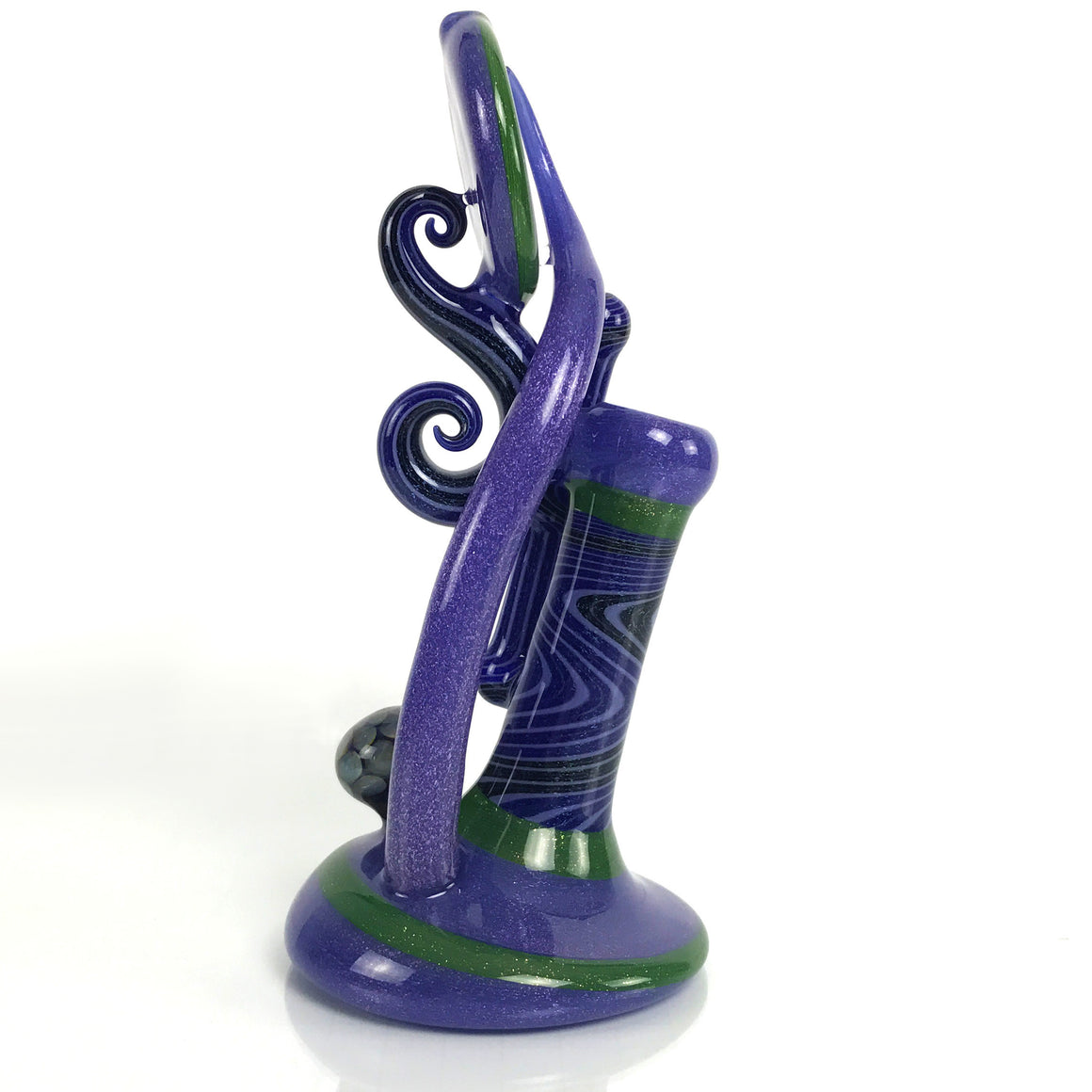 Dichro Bubbler with matching Belt Buckle Pipe