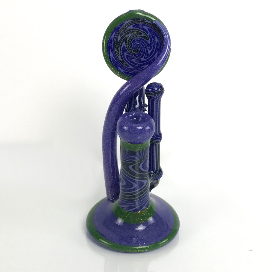 Dichro Bubbler with matching Belt Buckle Pipe