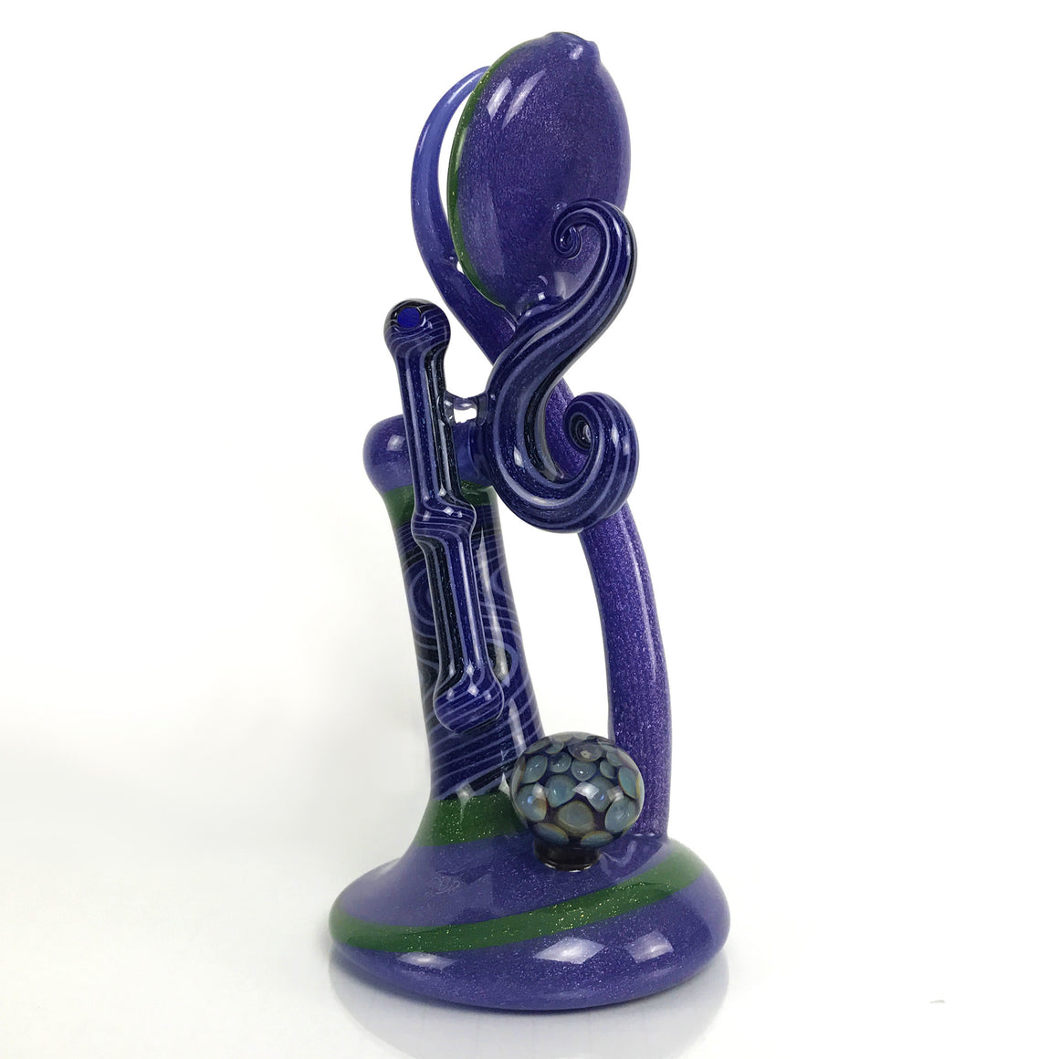 Dichro Bubbler with matching Belt Buckle Pipe