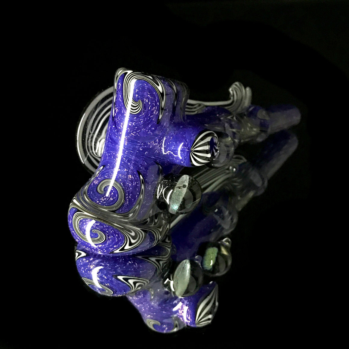 Purple Dichro Jailbird Hammer w/ Cane and Marble Attachments
