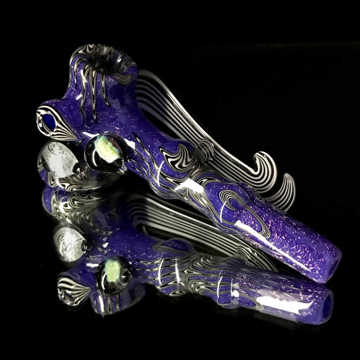 Purple Dichro Jailbird Hammer w/ Cane and Marble Attachments