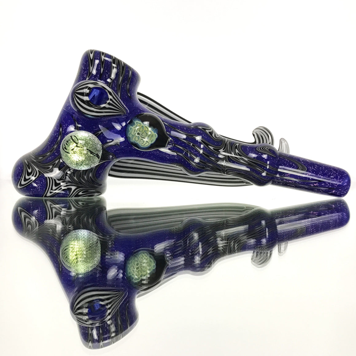 Purple Dichro Jailbird Hammer w/ Cane and Marble Attachments