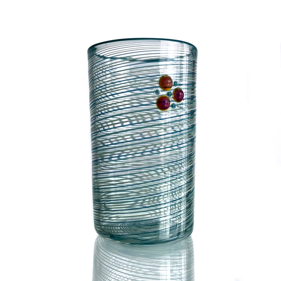12oz Aqua Filigree Tumbler Cup