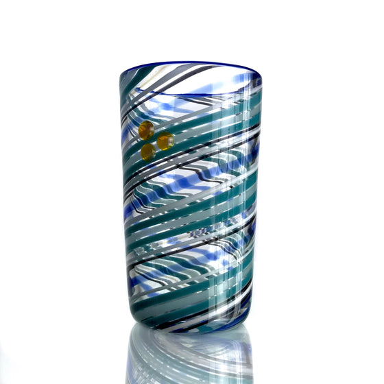 12oz Blue Filigree Tumbler Cup