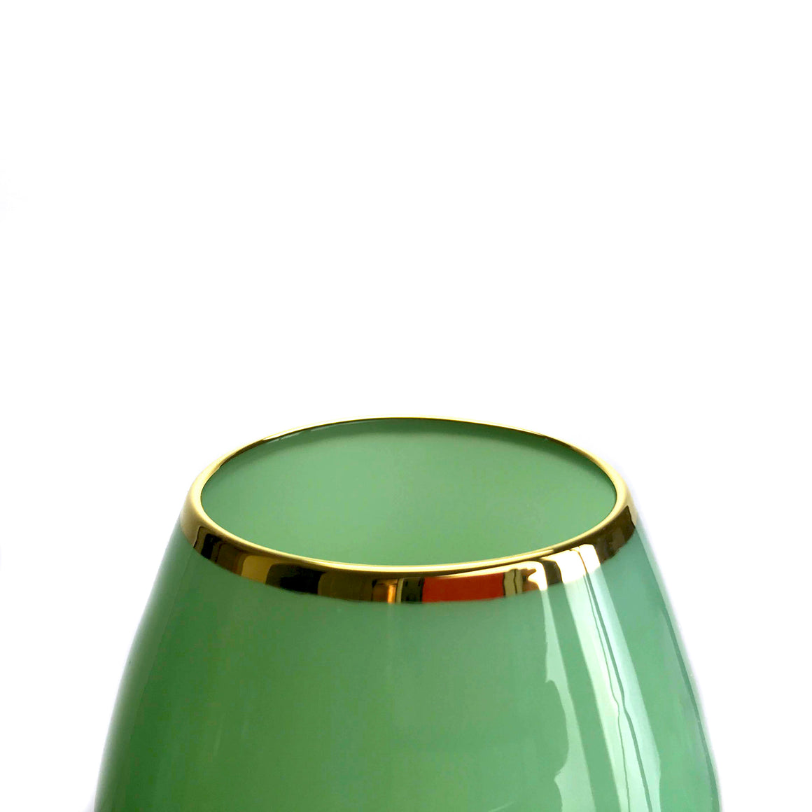 Jade Port Wine Glass with 21K Gold-plated Accents