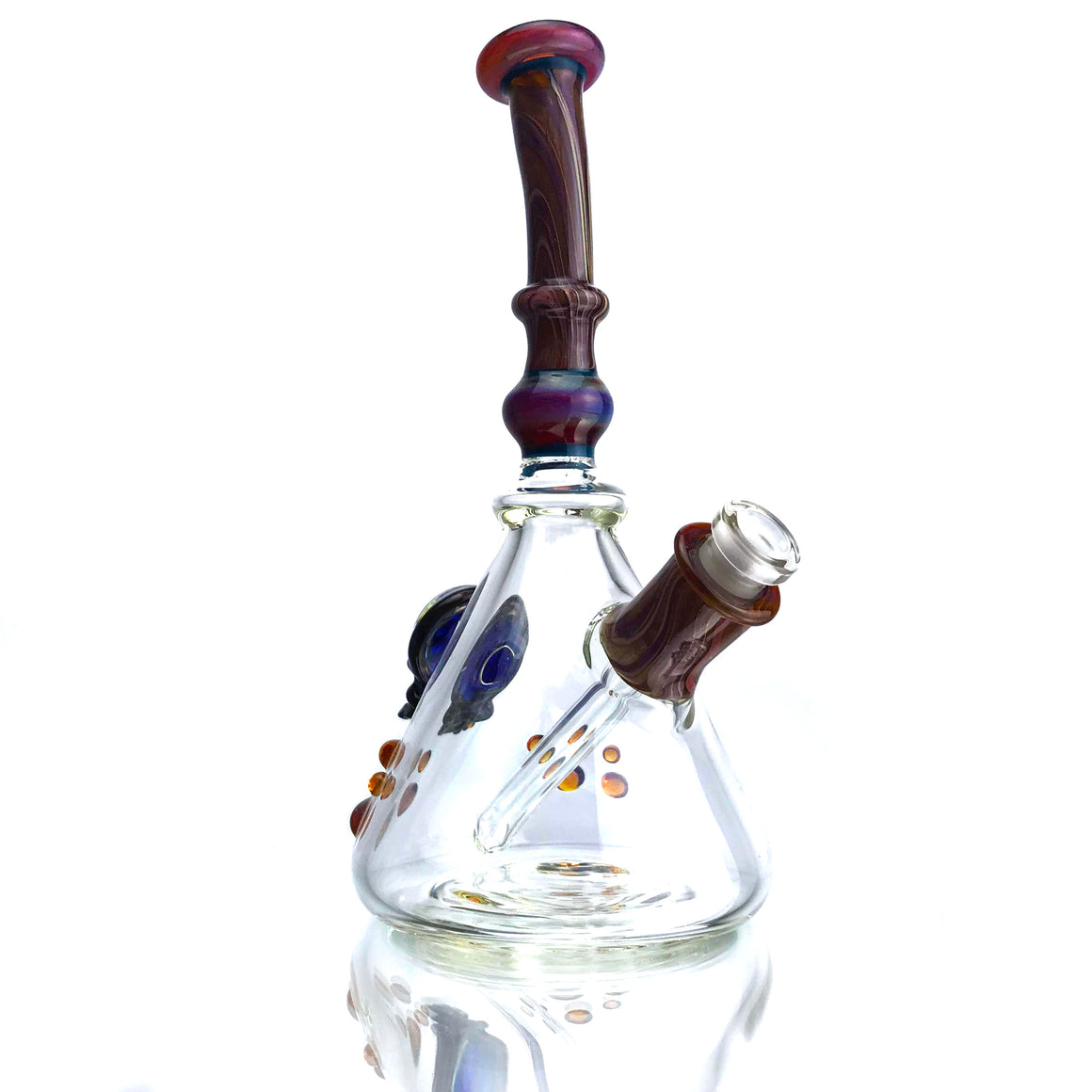 Woodgrain Mini Tube w/ Implosion Skull Attachment - 10mm Female