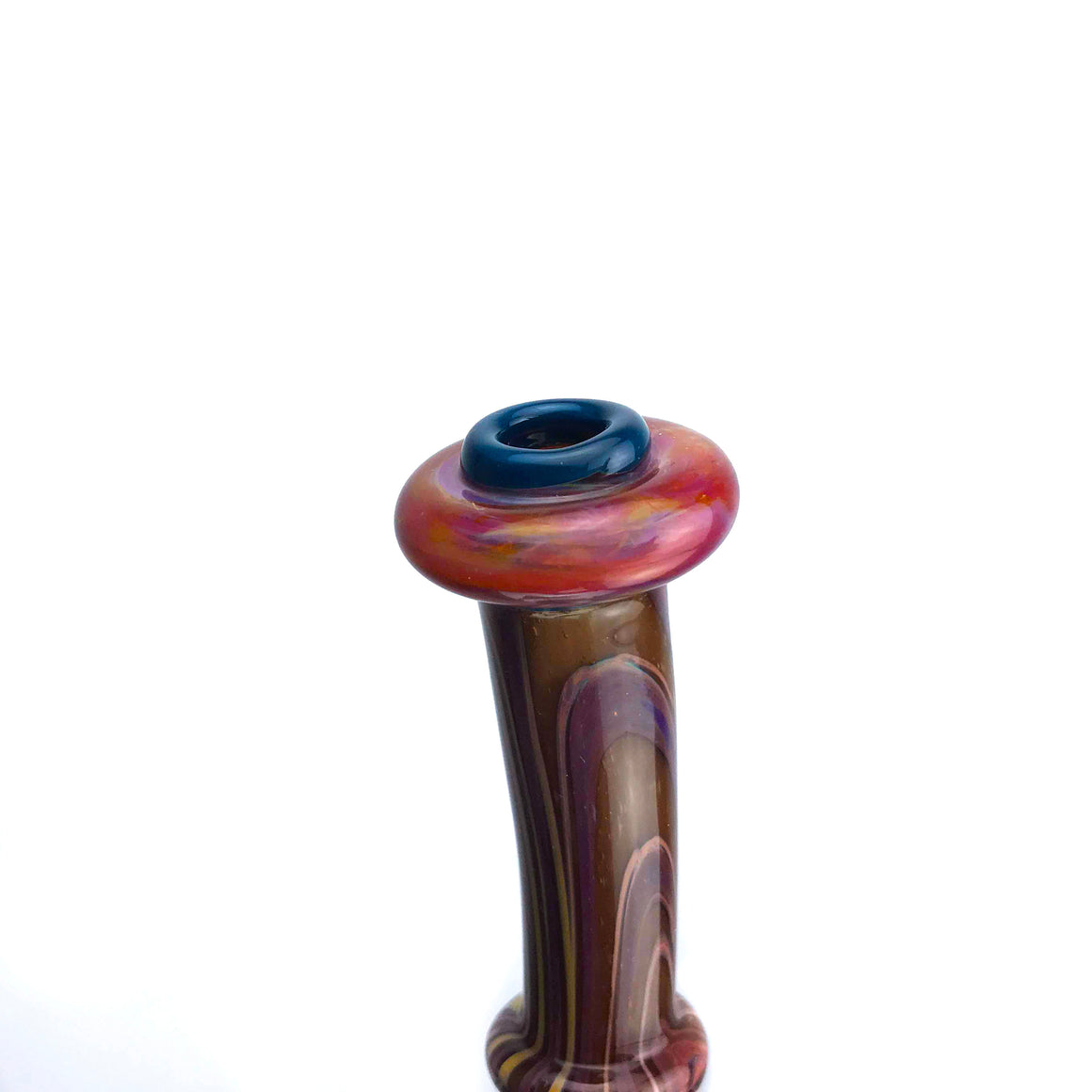 Woodgrain Mini Tube w/ Implosion Skull Attachment - 10mm Female