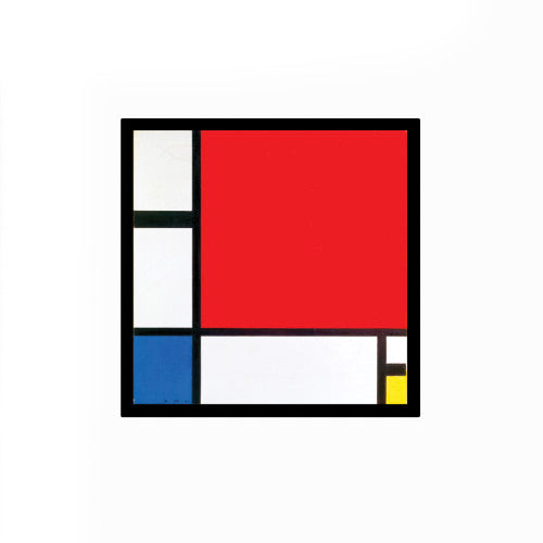 "Composition II With Red, Blue, and Yellow" by Piet Mondrian - 5.5" Square Timeless Mood Mat