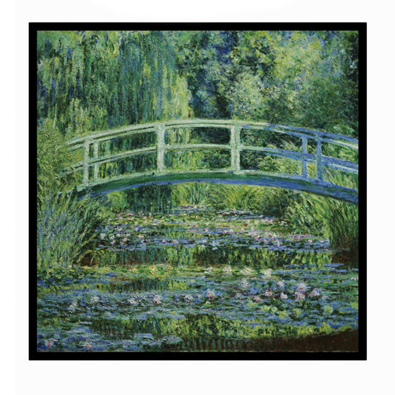 "Water Lilies and Japanese Bridge" by Claude Monet - 15.6" Square Timeless Mood Mat