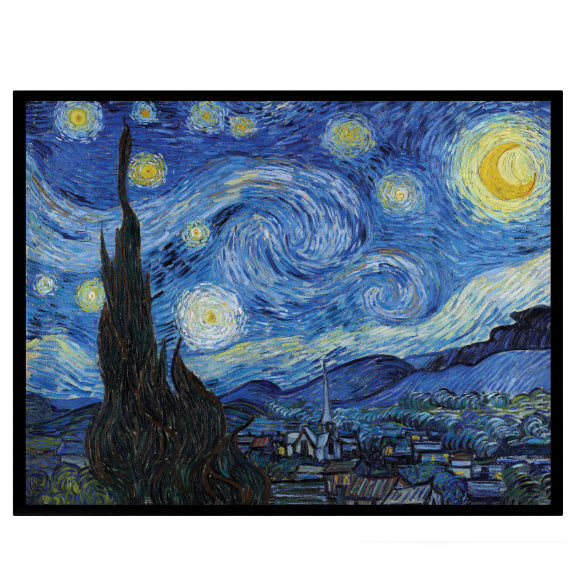 "Starry Night" by Vincent van Gogh - 11" x 8.6" Timeless Mood Mat