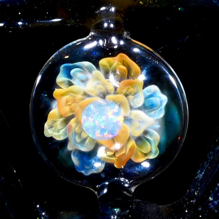Full Crushed Opal Galaxy Fume Double-Uptake Klein Recycler - 14mm Female